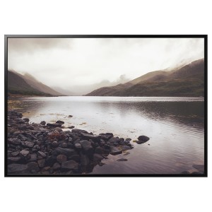 IKEA BJÖRKSTA picture and frame, 78 ¾x55 in Rocky Shoreline / Black, Ikea Ireland | 8259UNPZQ
