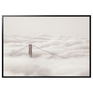 IKEA BJÖRKSTA picture and frame, bridge and clouds, 78 ¾x55 in Black, Ikea Ireland | 4850HBGTP