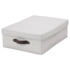 IKEA BLÄDDRARE box with lid, gray/patterned, 13 ¾x19 ¾x6 in, Ikea Ireland | 0179BUXRS