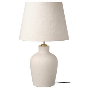 IKEA BLIDVÄDER table lamp, off-white ceramic/beige, 20 in, Ikea Ireland | 7684VYBKE