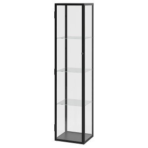 IKEA BLÅLIDEN glass-door cabinet, 13 3/4x12 5/8x59 1/2 in Black, Ikea Ireland | 7605ELYTZ