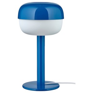 IKEA BLÅSVERK table lamp with LED bulb, 14 in Blue, Ikea Ireland | 6720EUBWC
