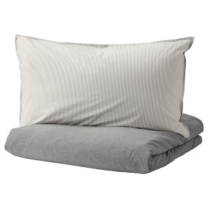 IKEA BLÅVINDA duvet cover and pillowcase(s), King Gray, Ikea Ireland | 5186PSKRY