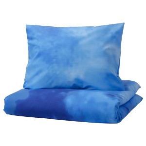 IKEA BLÅVINGAD duvet cover and pillowcase(s), Twin Ocean Pattern / Blue, Ikea Ireland | 4906ZCFMX