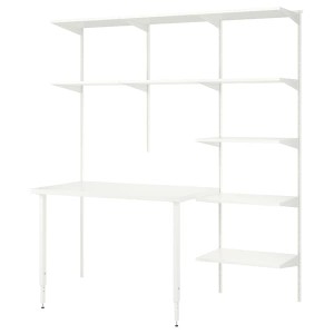 IKEA BOAXEL / LAGKAPTEN shelving unit with table top, white, 73 5/8x24 3/8x79 in, Ikea Ireland | 5471HWACK