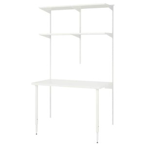 IKEA BOAXEL / LAGKAPTEN shelving unit with table top, white, 49 1/8x24 3/8x79 in, Ikea Ireland | 8674MBUSA