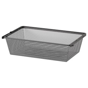 IKEA BOAXEL mesh basket, anthracite, 23 5/8x15 3/4x5 7/8 in, Ikea Ireland | 5016DXFNW