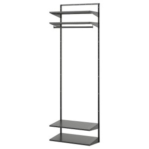 IKEA BOAXEL wardrobe combination, 24 3/8x15 3/4x79 in Anthracite, Ikea Ireland | 3561MSIUP