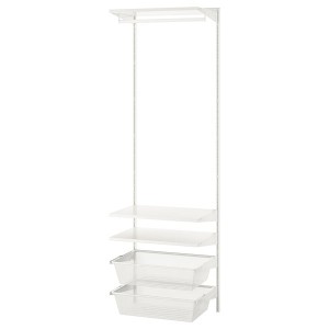 IKEA BOAXEL wardrobe combination, white, 24 3/8x15 3/4x79 in, Ikea Ireland | 4059MOWDY