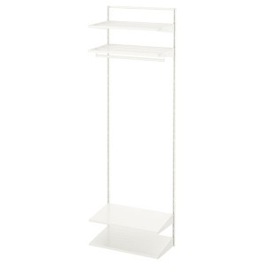 IKEA BOAXEL wardrobe combination, white, 24 3/8x15 3/4x79 in, Ikea Ireland | 2435XMCHE