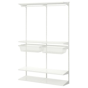 IKEA BOAXEL wardrobe combination, white, 49 1/8x15 3/4x79 in, Ikea Ireland | 7806EWLYA