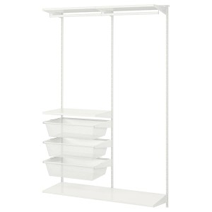 IKEA BOAXEL wardrobe combination, white, 49 1/8x15 3/4x79 in, Ikea Ireland | 7921MEJDU
