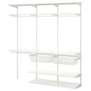 IKEA BOAXEL wardrobe combination, white, 73 3/4x15 3/4x79 in, Ikea Ireland | 4780OTLAW