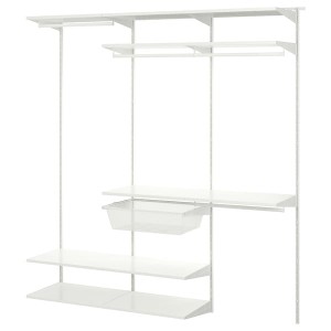 IKEA BOAXEL wardrobe combination, white, 73 3/4x15 3/4x79 in, Ikea Ireland | 1723FTHWX