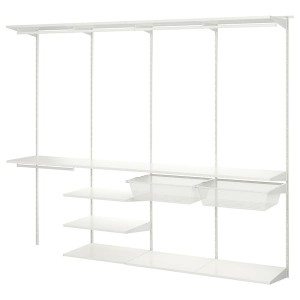 IKEA BOAXEL wardrobe combination, white, 98 1/4x15 3/4x79 in, Ikea Ireland | 9154ZIEKU