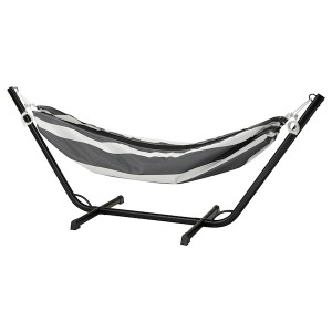 IKEA BOCKÖN / HAMNÖN hammock with stand, black/anthracite white, Ikea Ireland | 4567SGWTO
