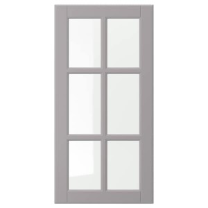 IKEA BODBYN glass door, 15x30 in Gray, Ikea Ireland | 4710MZBKO