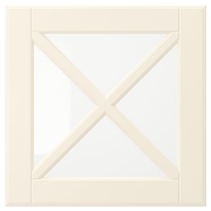 IKEA BODBYN glass door with crossbar, 15x15 in Off White, Ikea Ireland | 7250CJNXI