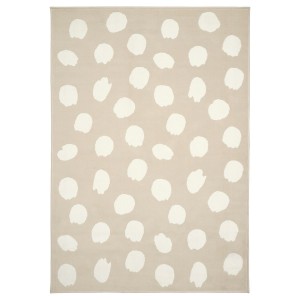 IKEA BOGENSE rug, low pile, beige/white dotted, 4'4 inx6'5 in, Ikea Ireland | 2348LVHKJ