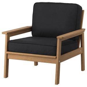 IKEA BONDHOLMEN armchair, outdoor, brown/Järpön/Duvholmen anthracite, Ikea Ireland | 1489FEKZC