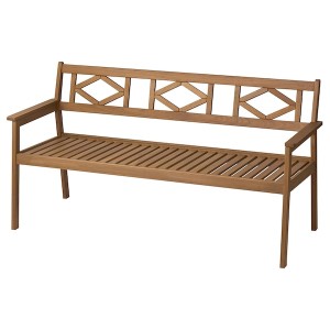 IKEA BONDHOLMEN bench with backrest, outdoor, brown, Ikea Ireland | 0719KBLGT