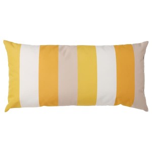 IKEA BRÖGGAN back cushion, indoor/outdoor, 12x23 in Yellow, Ikea Ireland | 6590JVKLE