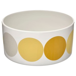 IKEA BRÖGGAN bowl, dot pattern white/yellow, 8 in, Ikea Ireland | 8210AQZGL