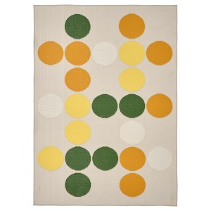 IKEA BRÖGGAN rug flatwoven, in/outdoor, dot pattern multicolor, 4'4 inx6'5 in, Ikea Ireland | 2657EVJMY
