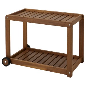 IKEA BRÖGGAN serving cart, outdoor, acacia light brown stained, 32 5/8x15 3/4x22 ½ in, Ikea Ireland | 3214KIBWG
