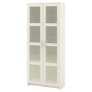 IKEA BRIMNES Glass-door cabinet, 31 1/2x74 3/4 in White, Ikea Ireland | 3751GZQLD