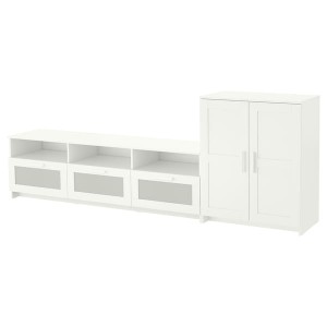 IKEA BRIMNES TV storage combination, 101 5/8x16 1/8x37 3/8 in White, Ikea Ireland | 1748KWTNA