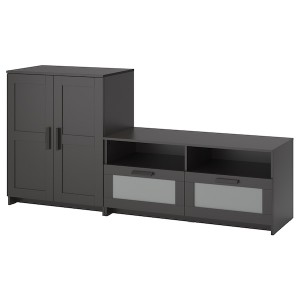 IKEA BRIMNES TV storage combination, 78 3/4x16 1/8x37 3/8 in Black, Ikea Ireland | 6257DJVOK