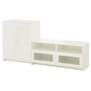 IKEA BRIMNES TV storage combination, 78 3/4x16 1/8x37 3/8 in White, Ikea Ireland | 0543PRBAX