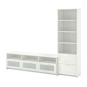 IKEA BRIMNES TV storage combination, 94 1/2x16 1/8x74 3/4 in White, Ikea Ireland | 7095VUMZY