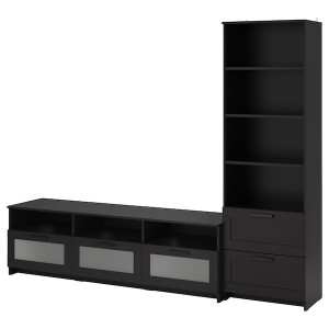 IKEA BRIMNES TV storage combination, 94 1/2x16 1/8x74 3/4 in Black, Ikea Ireland | 7429LCPZJ