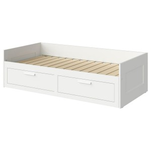 IKEA BRIMNES daybed frame with 2 drawers, Twin White, Ikea Ireland | 0261IOBTX