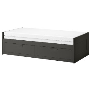IKEA BRIMNES daybed frame with 2 drawers, Twin Gray, Ikea Ireland | 8934SJEQX