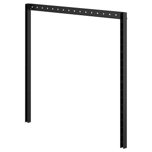 IKEA BROR 2 uprights/1 suspension rail set, black, Ikea Ireland | 1548XSYVC