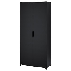 IKEA BROR cabinet with doors, black, 33 1/2x15 3/4x75 1/4 in, Ikea Ireland | 4859YROED
