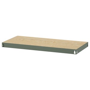 IKEA BROR shelf, 33 1/8x15 3/8 in Gray / Green / Pine Plywood, Ikea Ireland | 9574LDCYW