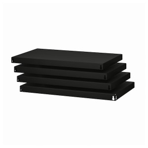 IKEA BROR shelf, black, 33 1/8x21 1/4 in, 4 pack, Ikea Ireland | 5391DJOMA