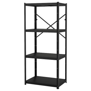 IKEA BROR shelving unit, black, 33 1/2x21 5/8x74 3/4 in, Ikea Ireland | 2498LKOIX