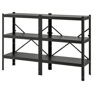 IKEA BROR shelving unit, black, 66 7/8x15 3/4x43 1/4 in, Ikea Ireland | 3174BPSQU