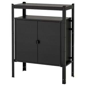 IKEA BROR shelving unit with cabinets, black, 33 1/2x15 3/4x43 1/4 in, Ikea Ireland | 7186XPAHD