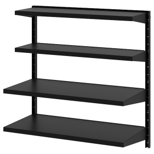 IKEA BROR wall shelf combination, black, 34 1/2x11 3/4/17 3/4x35 3/8 in, Ikea Ireland | 8763NMBFW