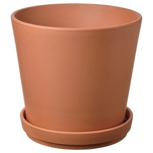 IKEA BRUNBÄR plant pot with saucer, outdoor terracotta, 12 ½ in, Ikea Ireland | 1962JPXSO