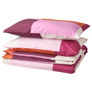 IKEA BRUNKRISSLA duvet cover and pillowcase(s), King Pink, Ikea Ireland | 4901PNZJB
