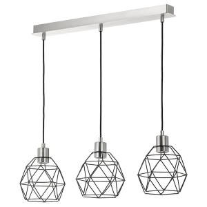 IKEA BRUNSTA / SKAFTET pendant lamp, black/nickel plated rectangle, Ikea Ireland | 3208QUTWS
