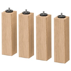 IKEA BURFJORD Leg, oak, 7 7/8 in, 4 pack Oak, Ikea Ireland | 2379ZJHBK
