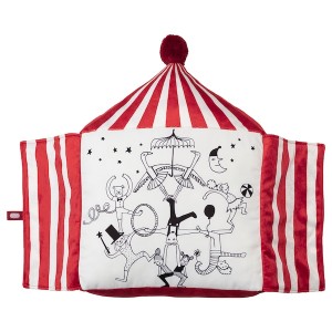 IKEA BUSENKEL cushion, circus tent shape red/white, 19x15 in, Ikea Ireland | 1923YTVAN